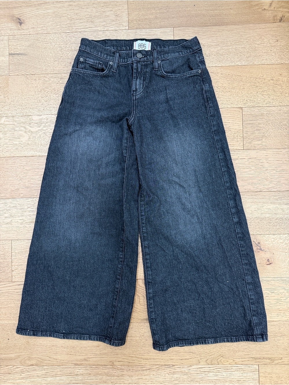 BDG Joey A-line wide leg jeans black size 26
